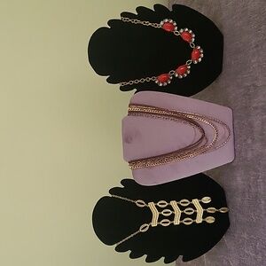 Bundle of 3 Stella & Dot Statement Necklaces Gold & Copper/Bronze Tones